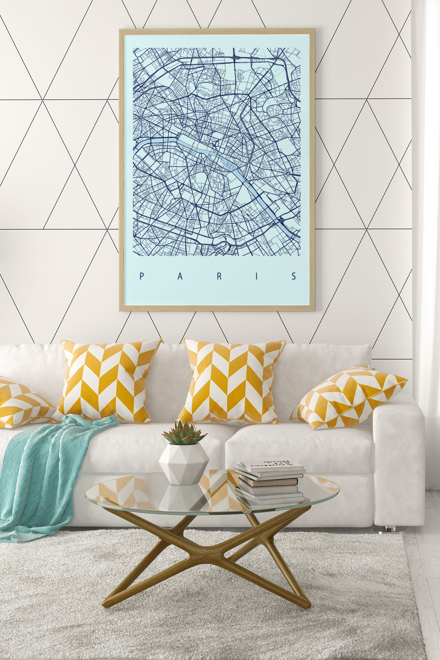 Portrait Map Any City Personalised Wall Decor Print with 10 New Styles