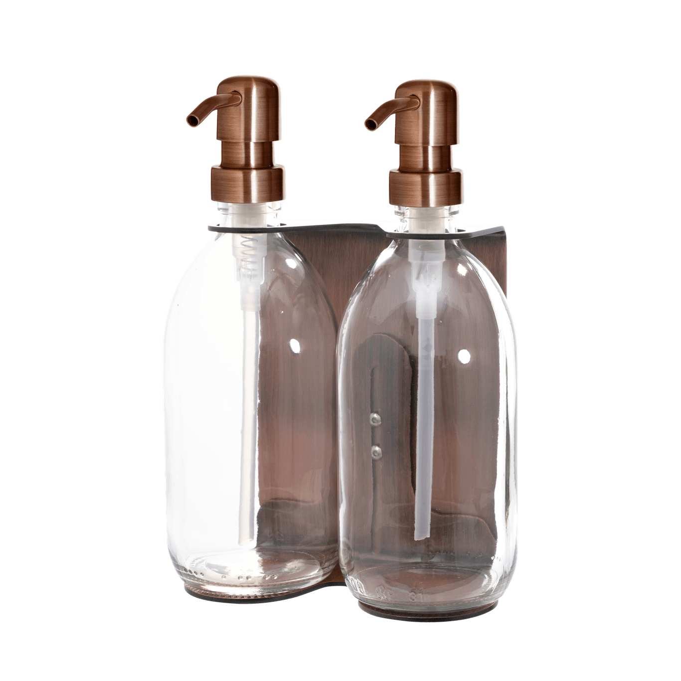 Copper Double Wall Mounted Soap Dispenser