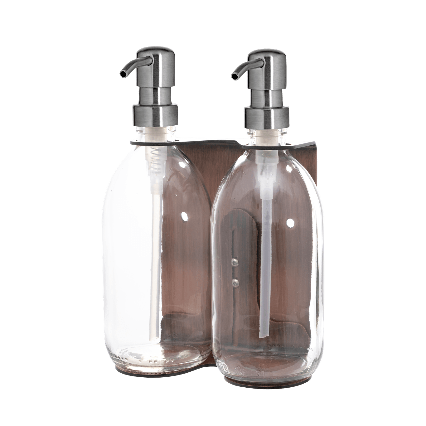 Copper Double Wall Mounted Soap Dispenser