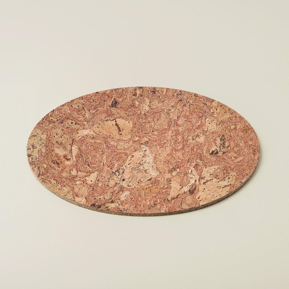 Cork Placemats | Twist Red | Round