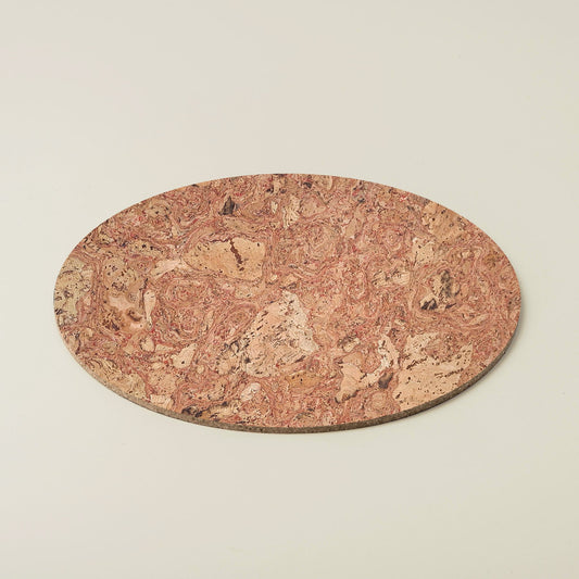 Cork Placemats | Twist Red | Round