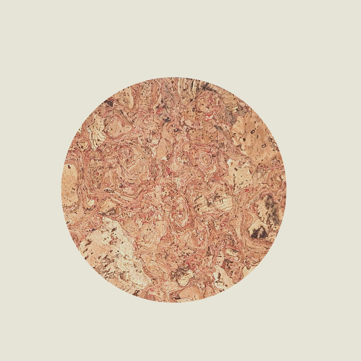 Cork Placemats | Twist Red | Round