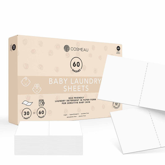 Cosmeau Baby Laundry Detergent Sheets for Sensitive Skin