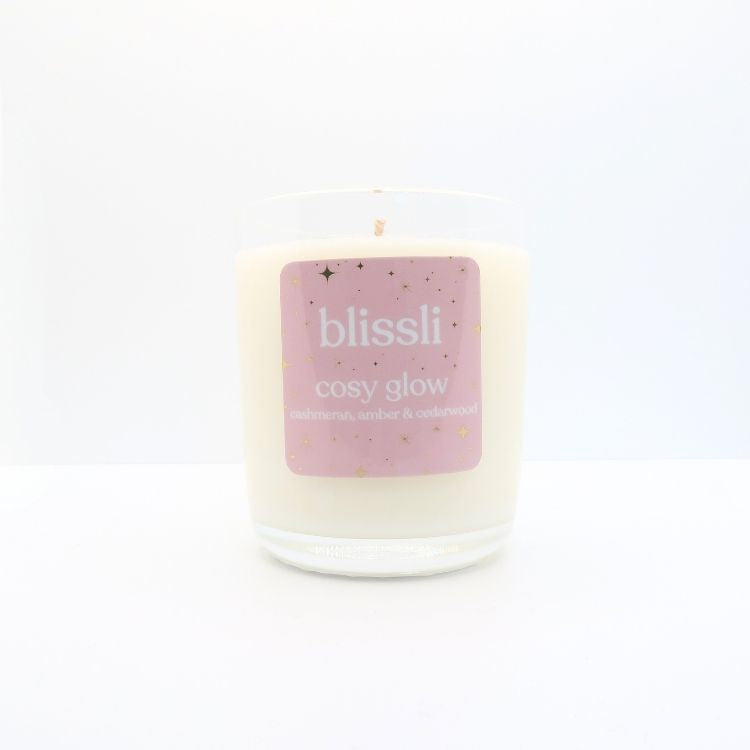 cosy glow – cashmeran, amber & cedarwood 220g soy candle