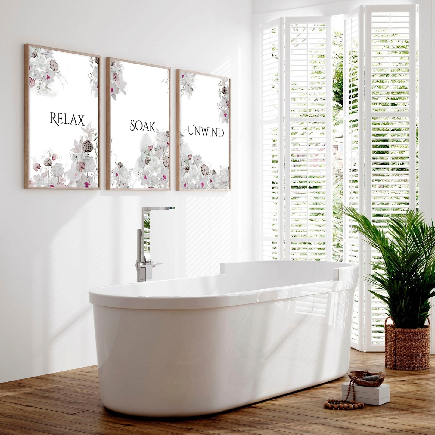 Wall prints for bathroom | Set of 3 wall art