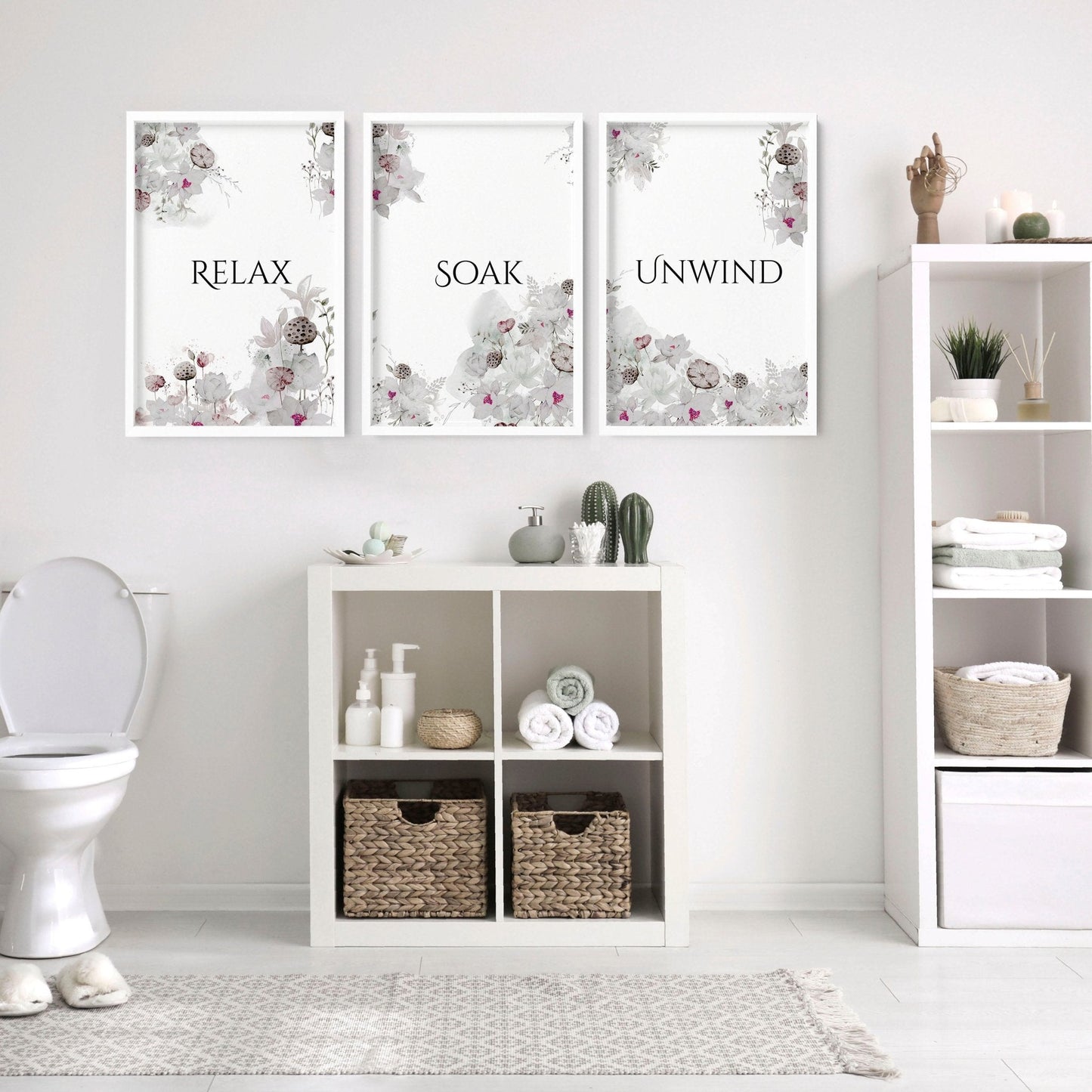 Wall prints for bathroom | Set of 3 wall art