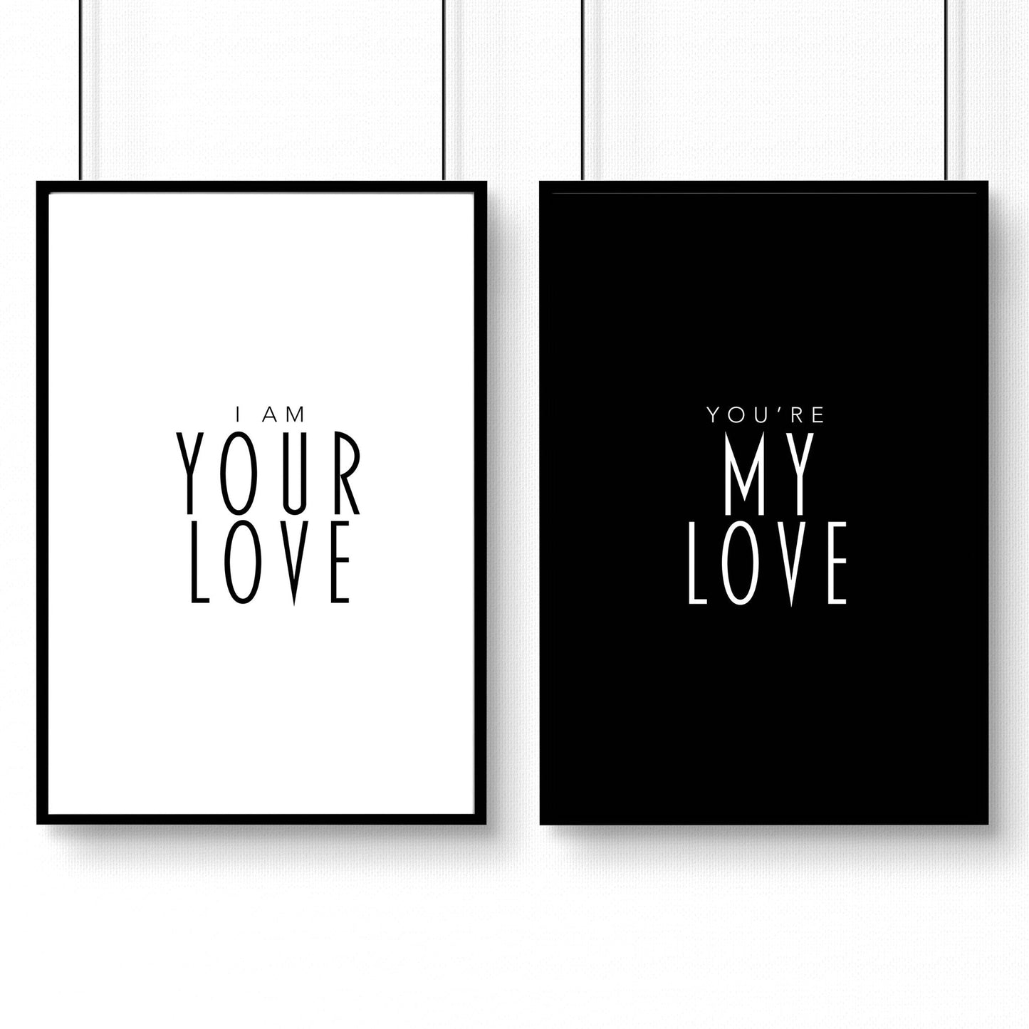 Wedding anniversary gifts for couples | set of 2 wall art prints