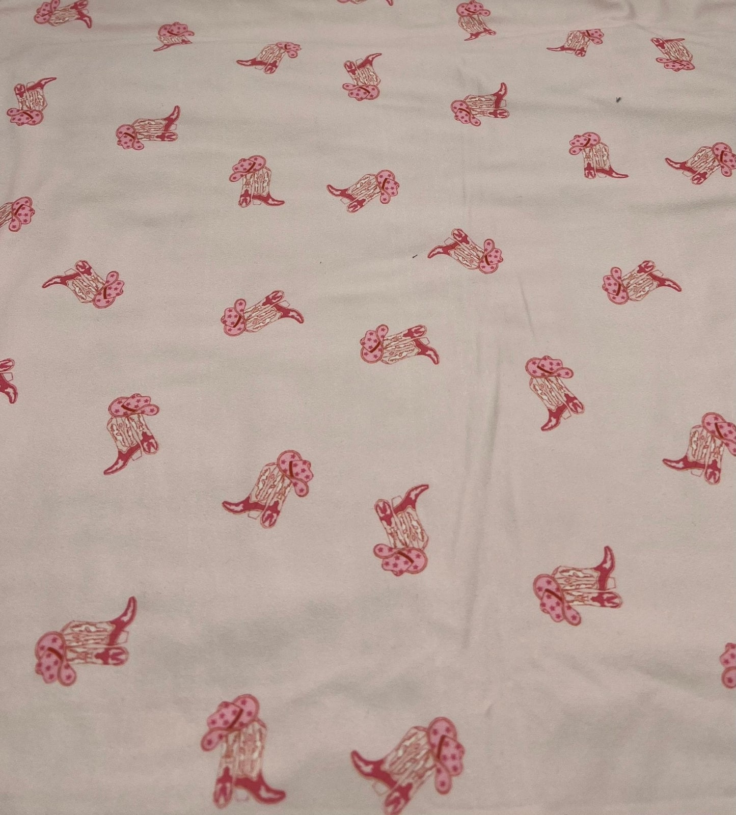 Cowgirl Boot Super Soft Print Spun Poly Stretch Fabric