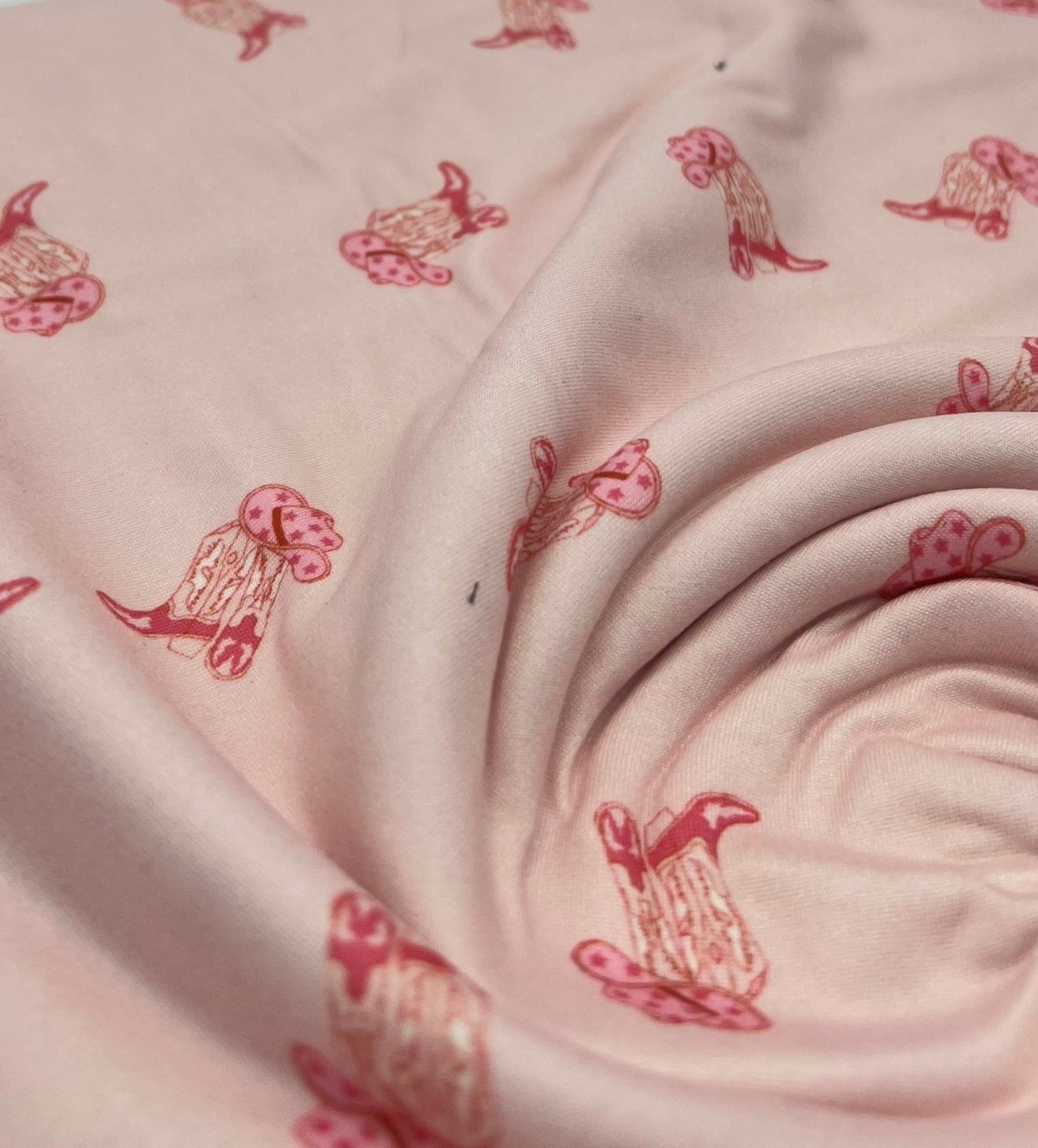 Cowgirl Boot Super Soft Print Spun Poly Stretch Fabric
