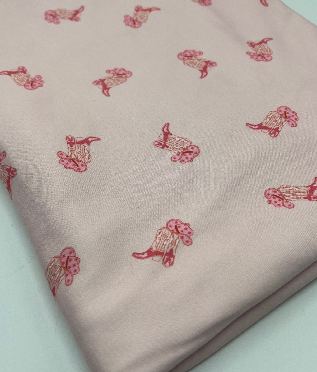 Cowgirl Boot Super Soft Print Spun Poly Stretch Fabric