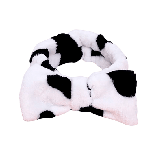 Shower Cow Print Headband - Fun Fluffy Beauty Hair Accessory