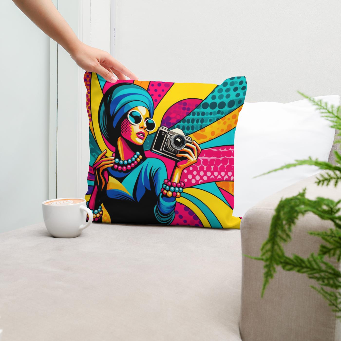 Radiant Retro Cotton Cushion