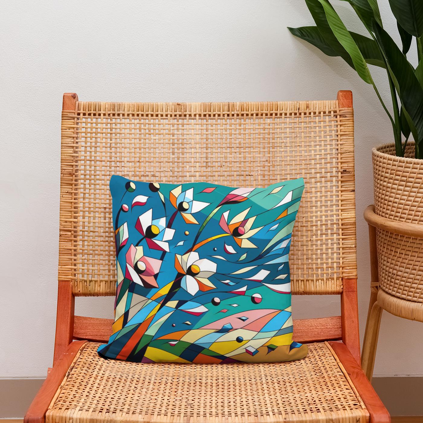 Breezy Petals Cotton Cushion