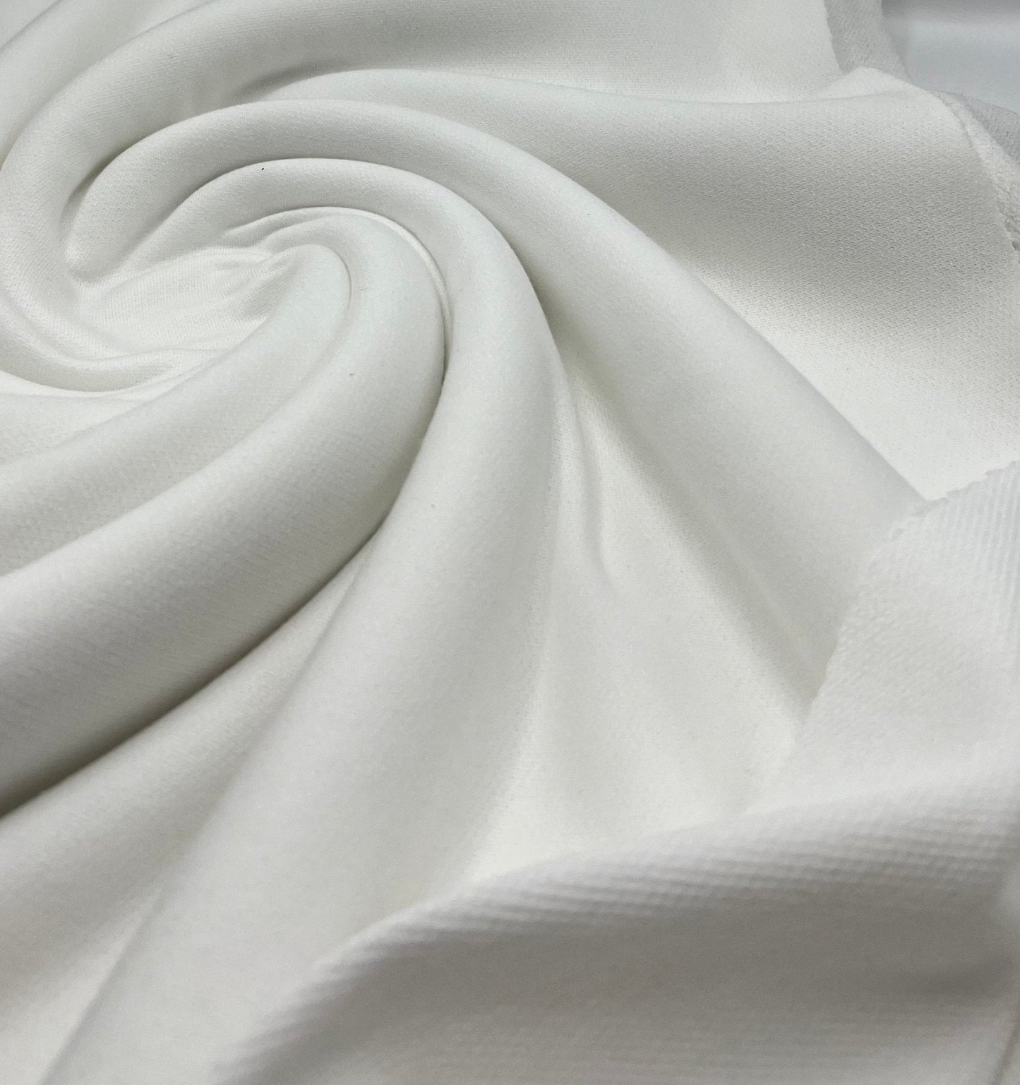 Cream Thick French Terry Loopback Fabric