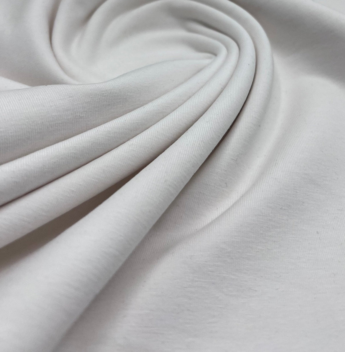 Cream Cotton Stretch Jersey 240 GSM 92/8 Lycra 4 Way Stretch