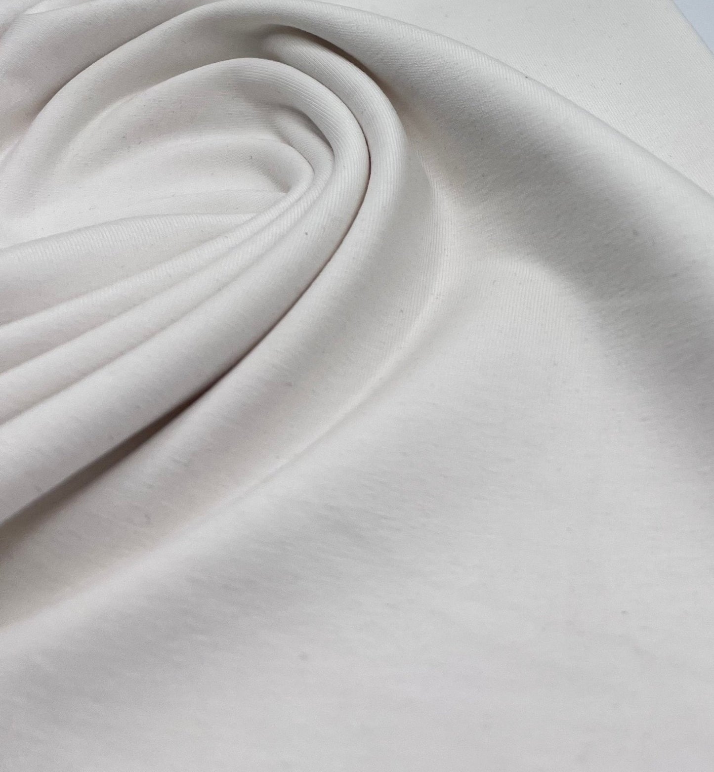 Cream Cotton Stretch Jersey 240 GSM 92/8 Lycra 4 Way Stretch