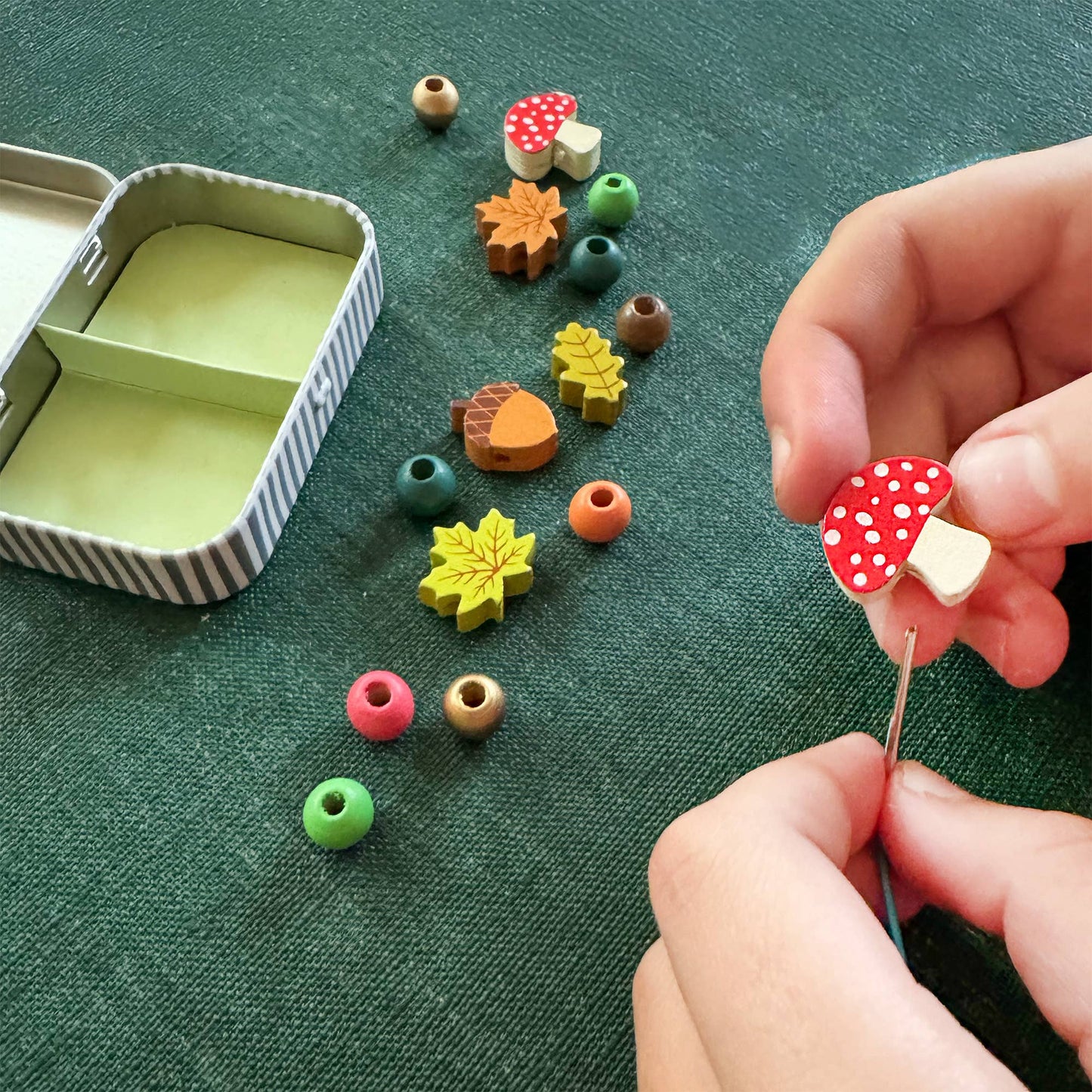 Create Your Own Forest Bracelet Craft Gift Kit in Reusable Tin