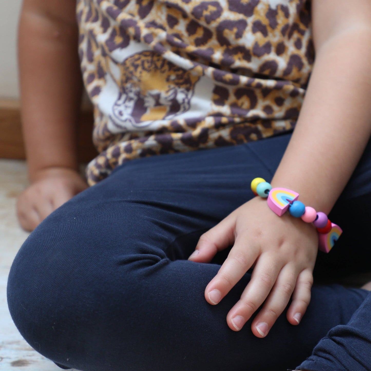 Create Your Own Rainbow Bracelet Craft Gift Kit in Reusable Tin