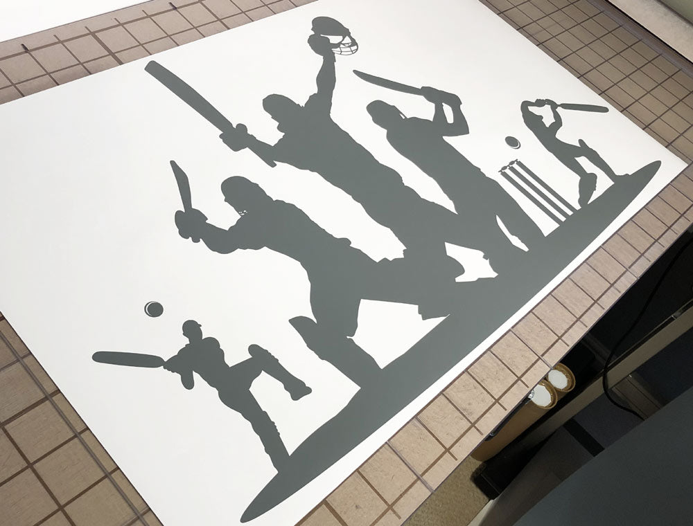 Cricket Wall Sticker – Cricket Player Silhouette Wall Art