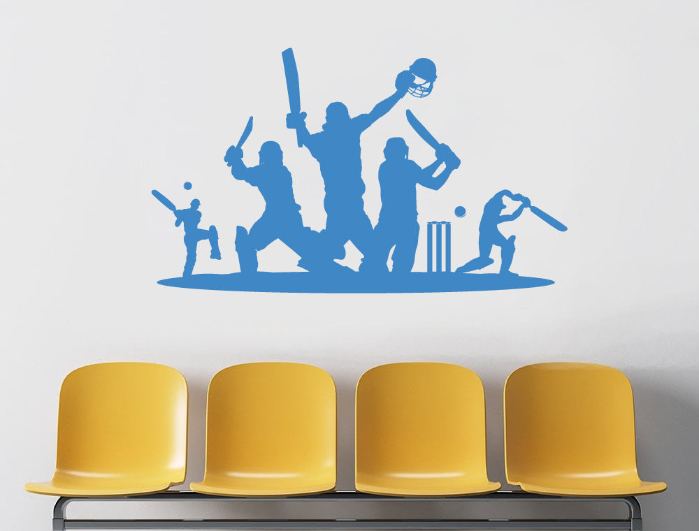 Cricket Wall Sticker – Cricket Player Silhouette Wall Art