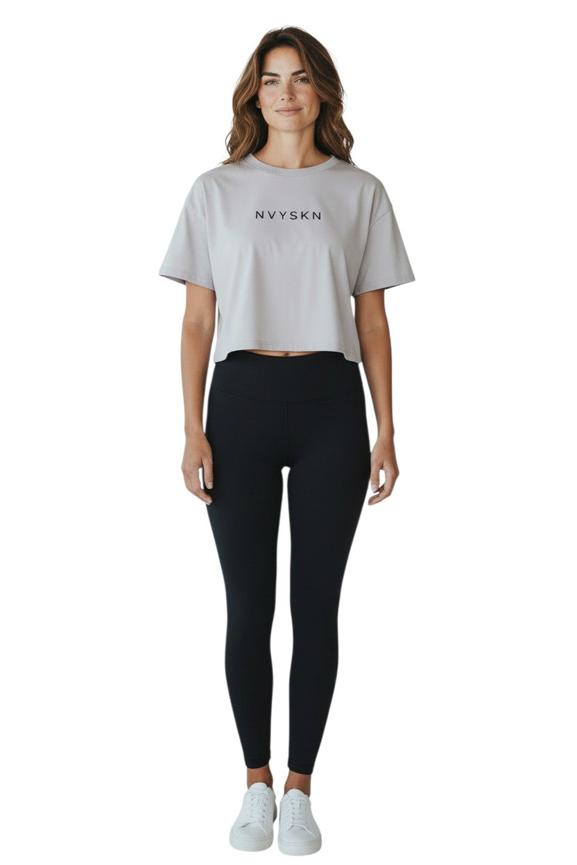 NVYSKN Womens Cotton Cropped T Shirt