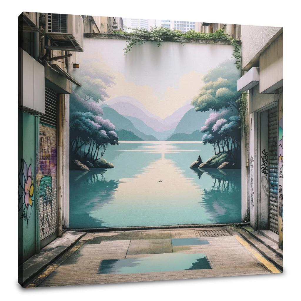 Serene Lake Alley Canvas