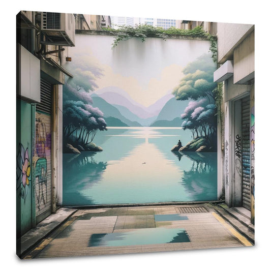 Serene Lake Alley Canvas