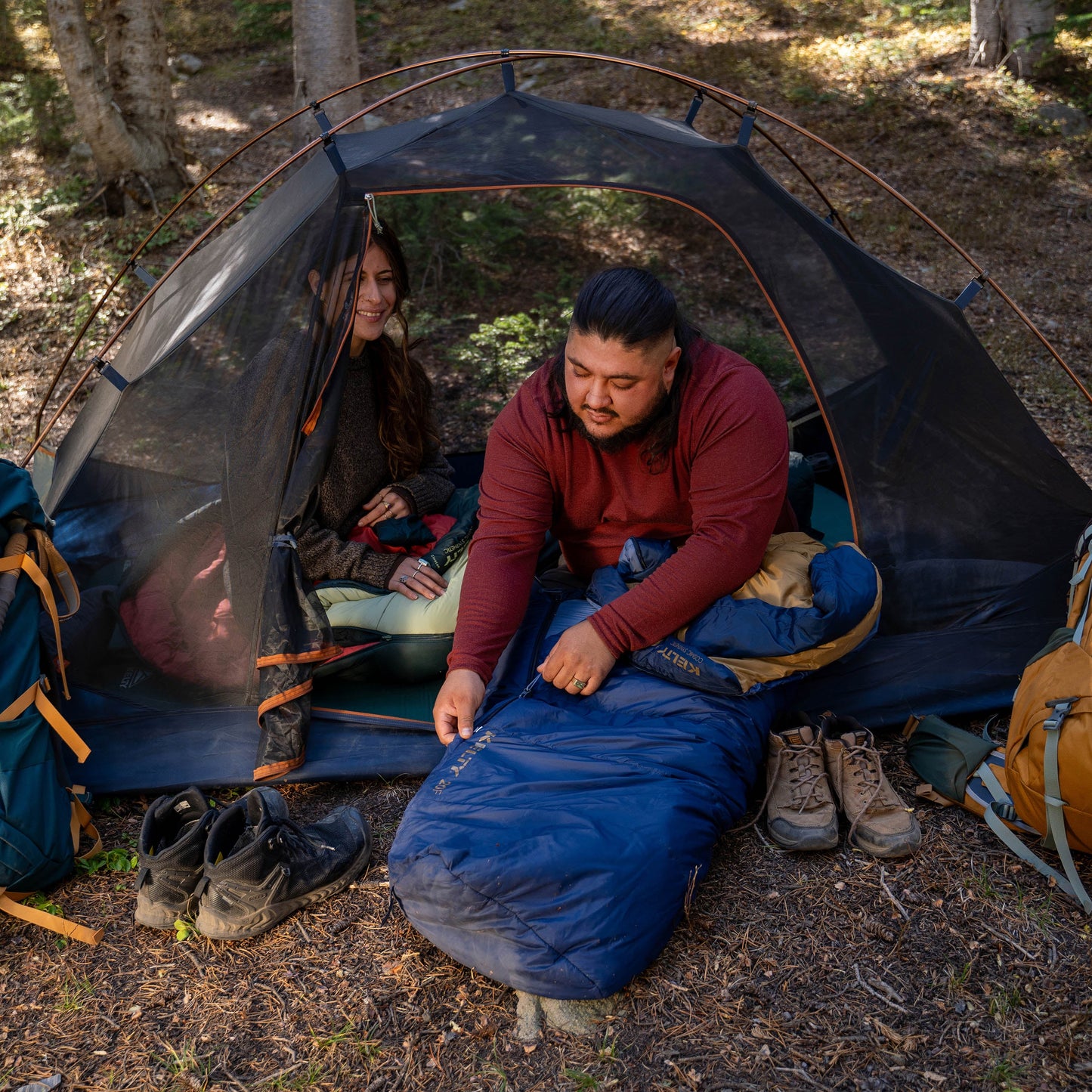 Kelty Cosmic Synthetic 20°F (-7°C) Sleeping Bag - Regular - Pageant Blue/Bering Sea/Dull Gold