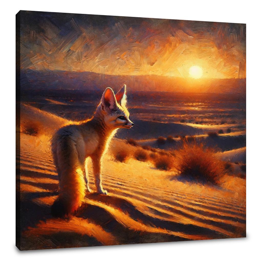 Desert Dusk Wanderer Canvas