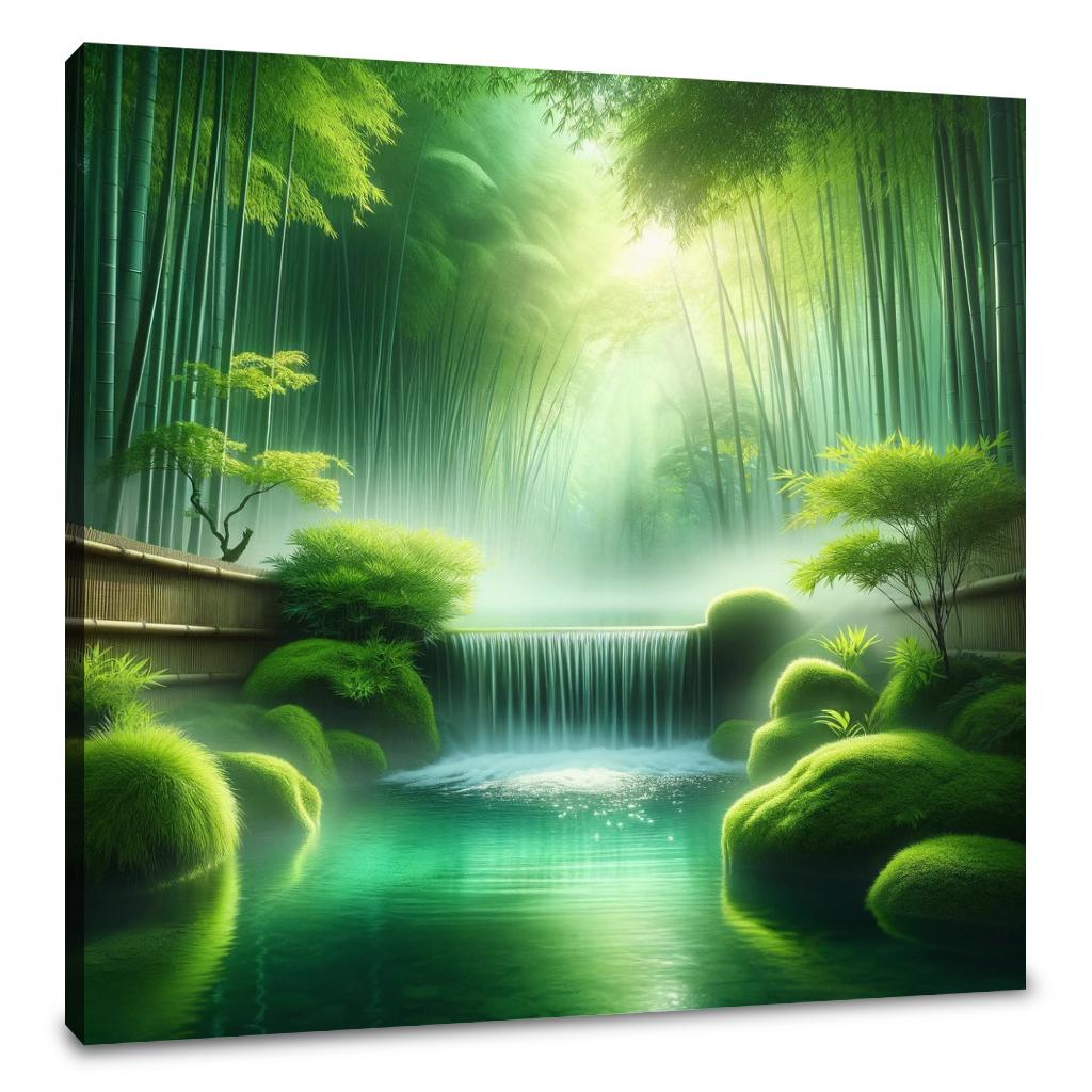 Zen Waterfall Serenity Canvas