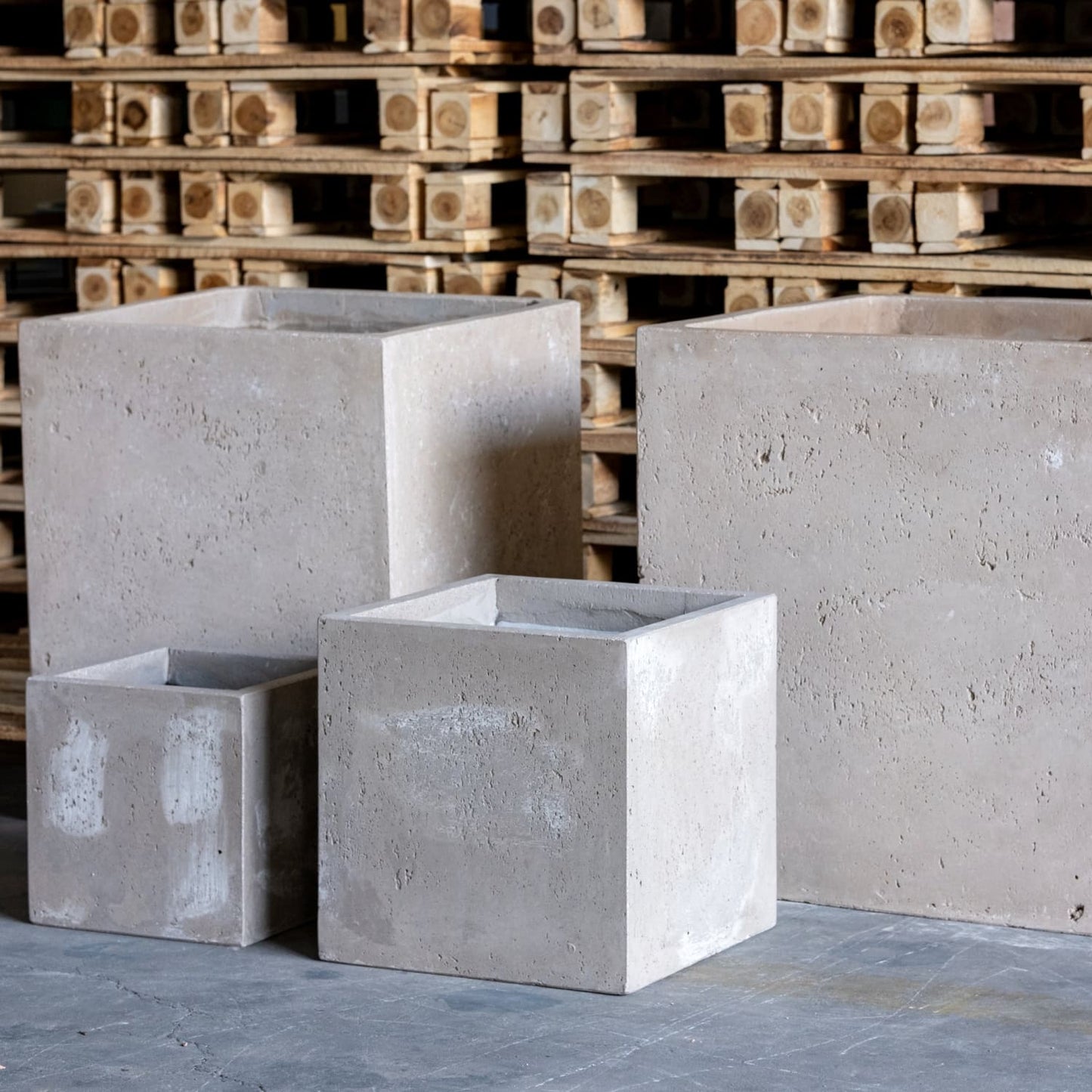 Cubrosa | Truffle – 85cm Extra Large Concrete Square Planter – 459L Block Plant Pot