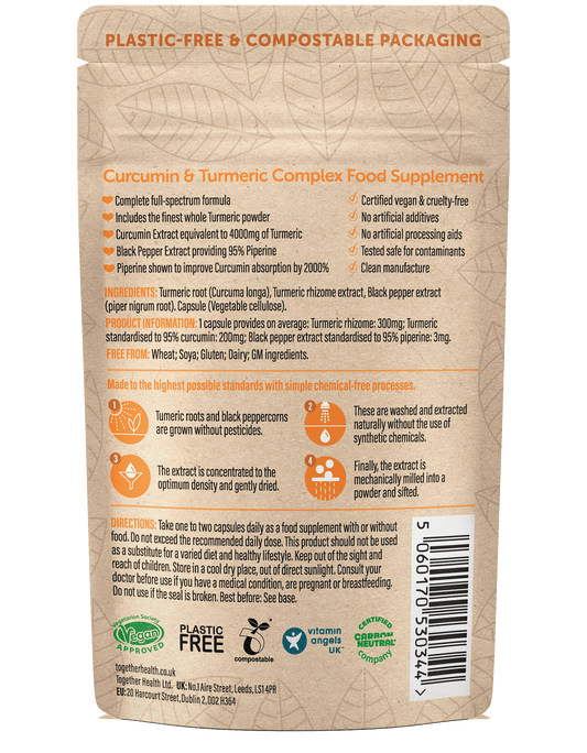Curcumin – Turmeric Supplement – 30 Capsules