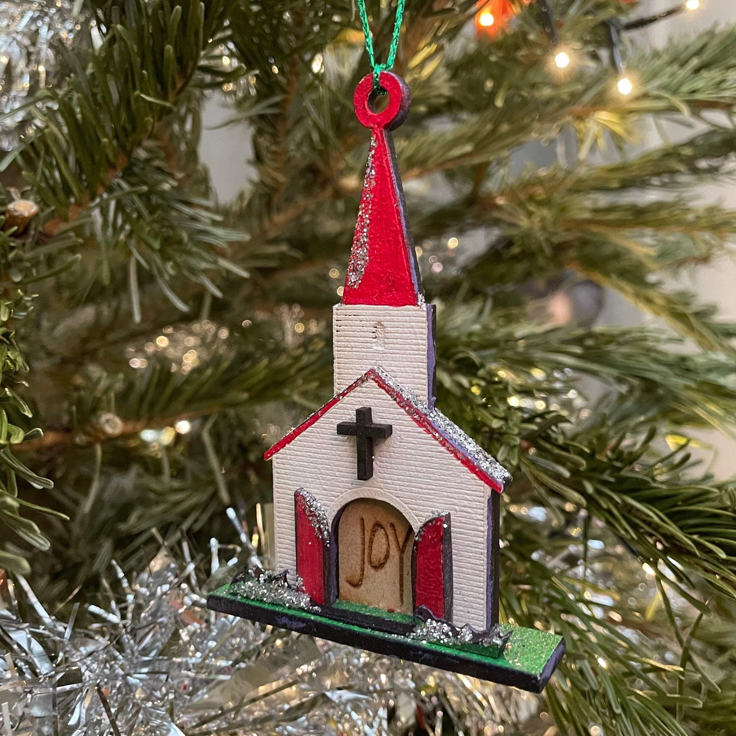 Church Joy Bauble - Handmade Ornament by Curious Rabbit ®