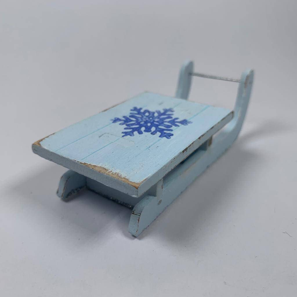 Winter Sledge Bauble - Handmade Ornament by Curious Rabbit ®
