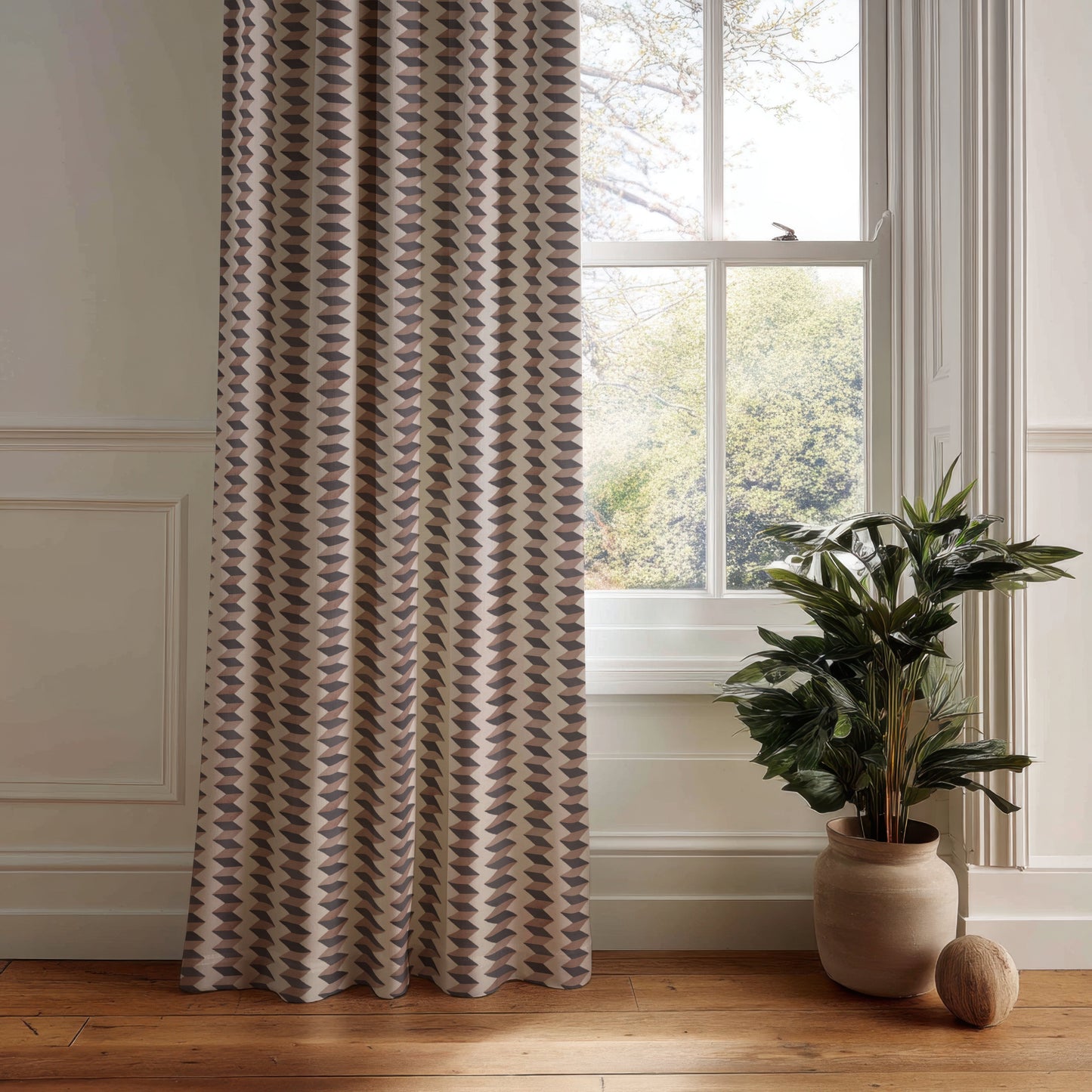 Escher Stripe - Rosewood - Fabric
