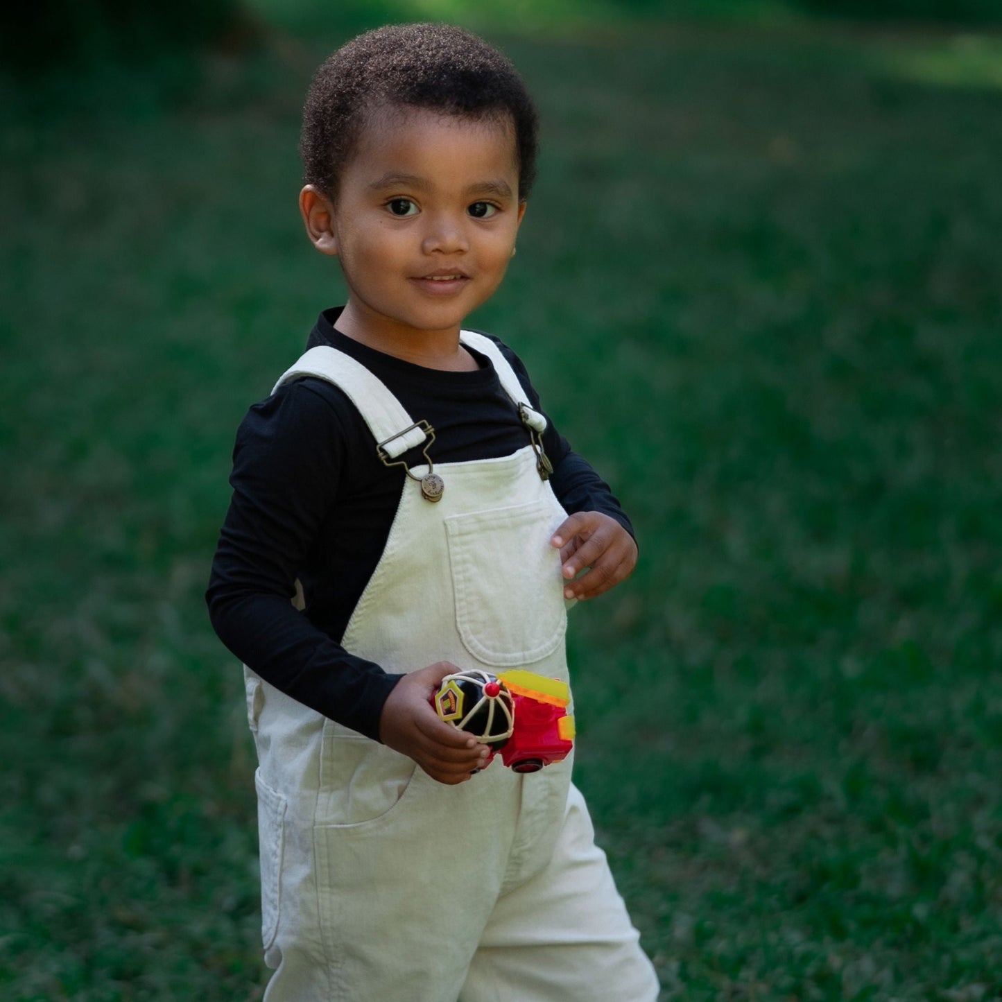 Custard Corduroy Dungarees