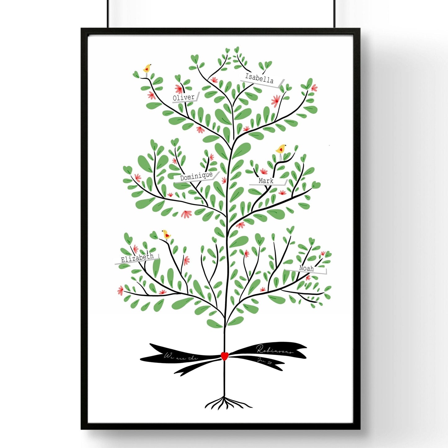 Family wall art personalised