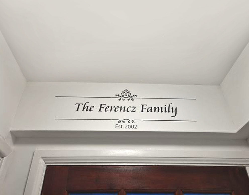 Family Established Wall Sticker | Personalised Family Name Vinyl Decal