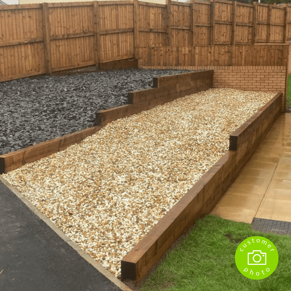 Gold & White Blend Gravel Chippings Bulk Bag