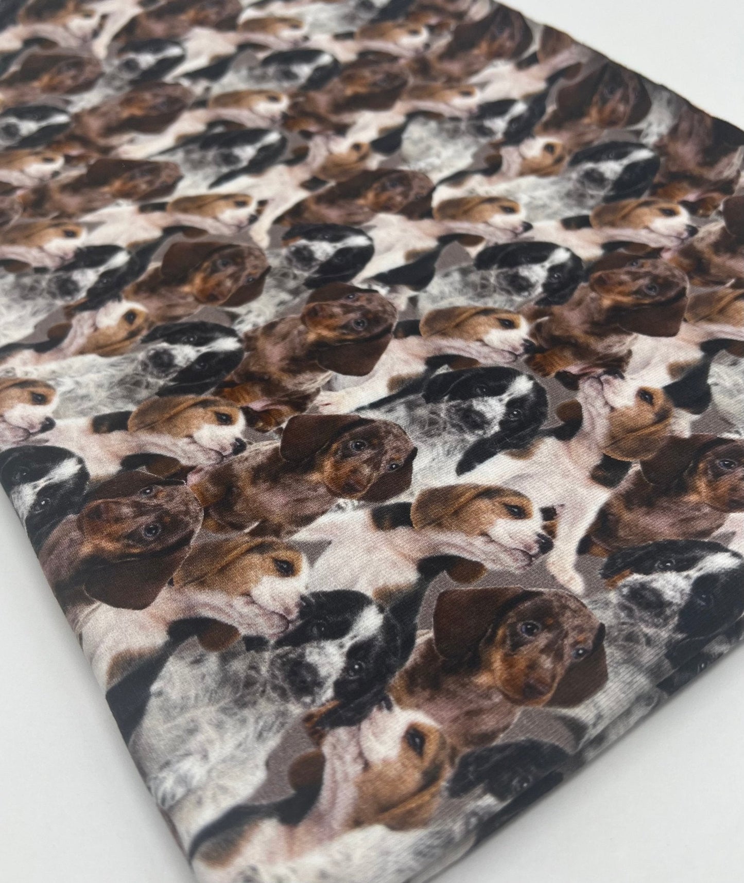 Cute Puppies Cotton Stretch Jersey 200 GSM 95/5 Lycra 4 Way Stretch