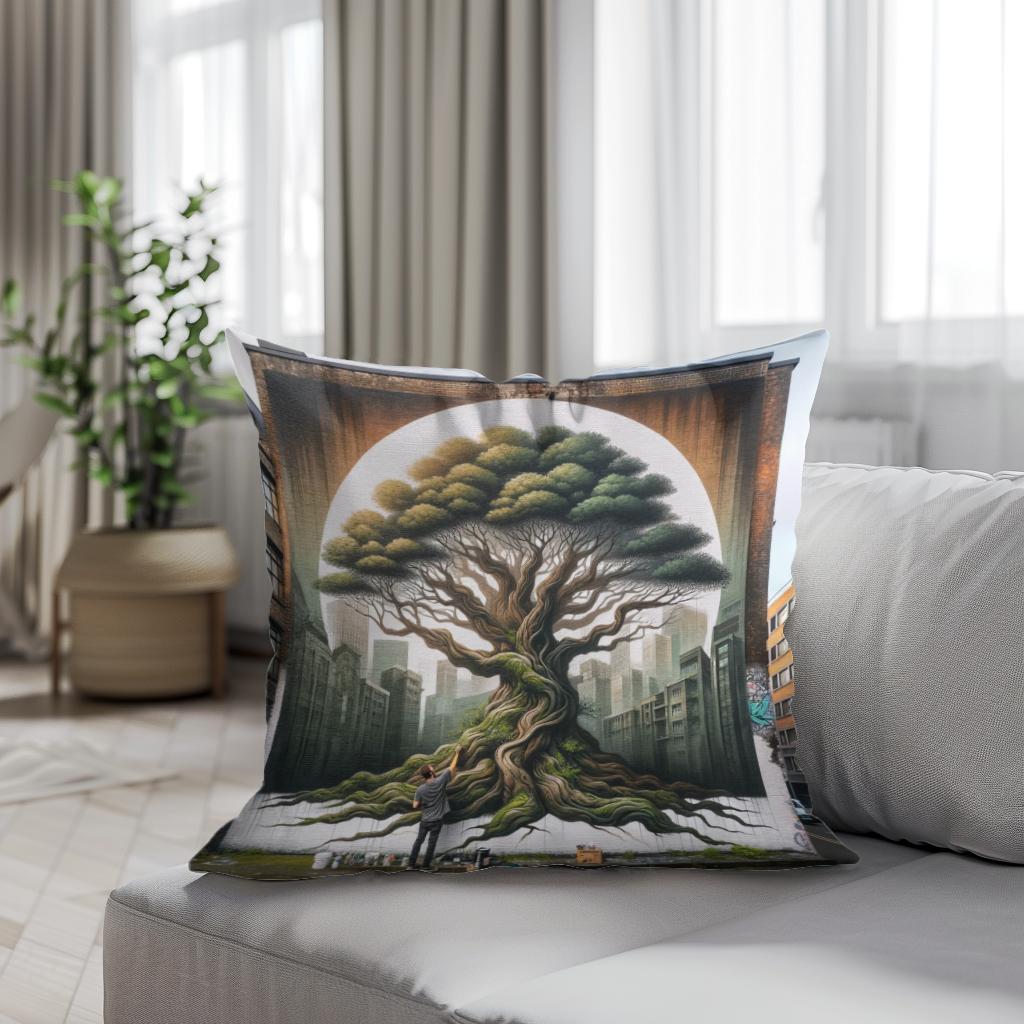 Graffiti Harmony Cotton Cushion