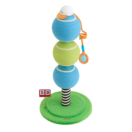 zeze ACE Tennis Cat Scratching Post — 86 cm Rope Tennis Balls with Racket Toy