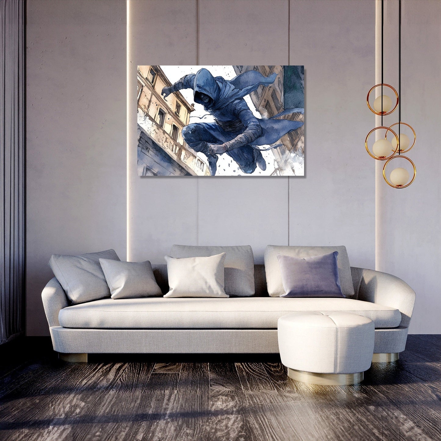 Night Chase Assassin Canvas