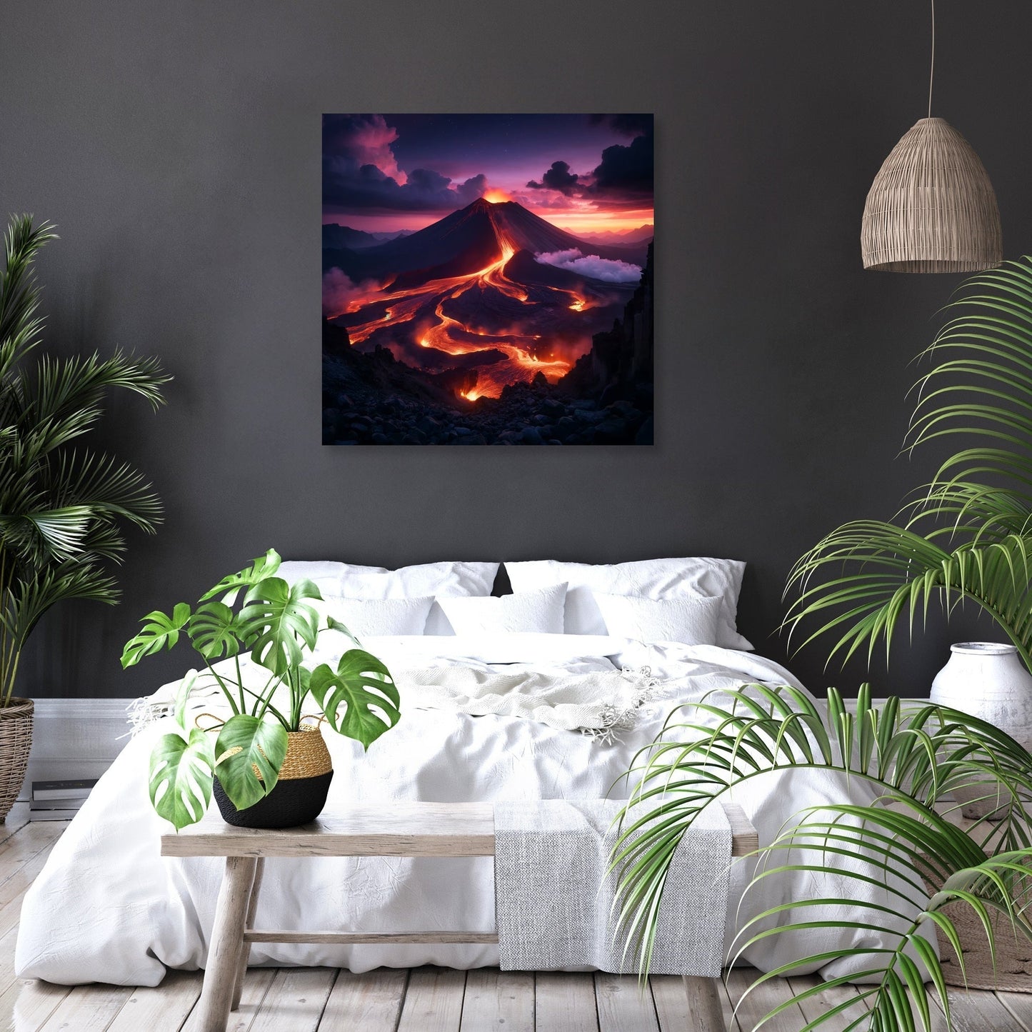 Twilight Volcano Canvas