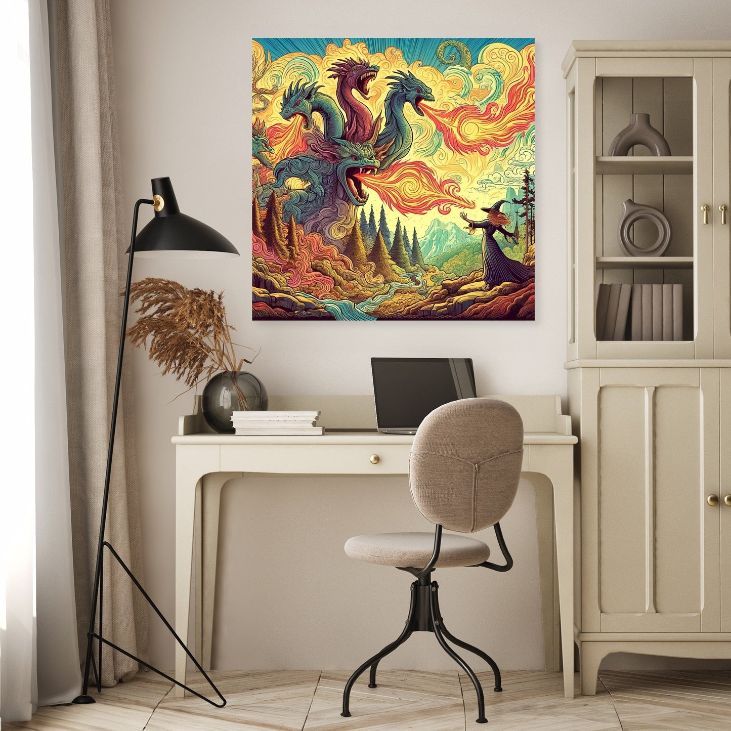Mythical Fire Duel Canvas
