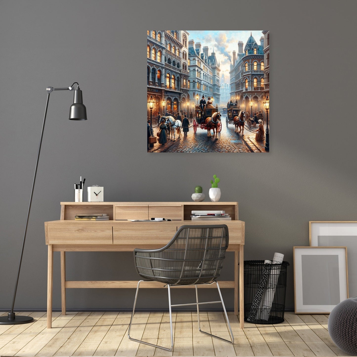 Victorian London Vista Canvas