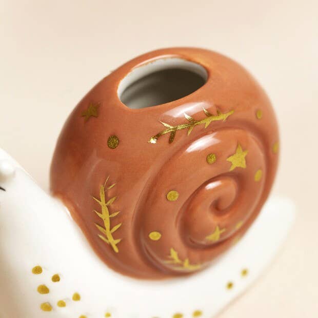 Lisa Angel Tiny Snail Ceramic Bud Vase