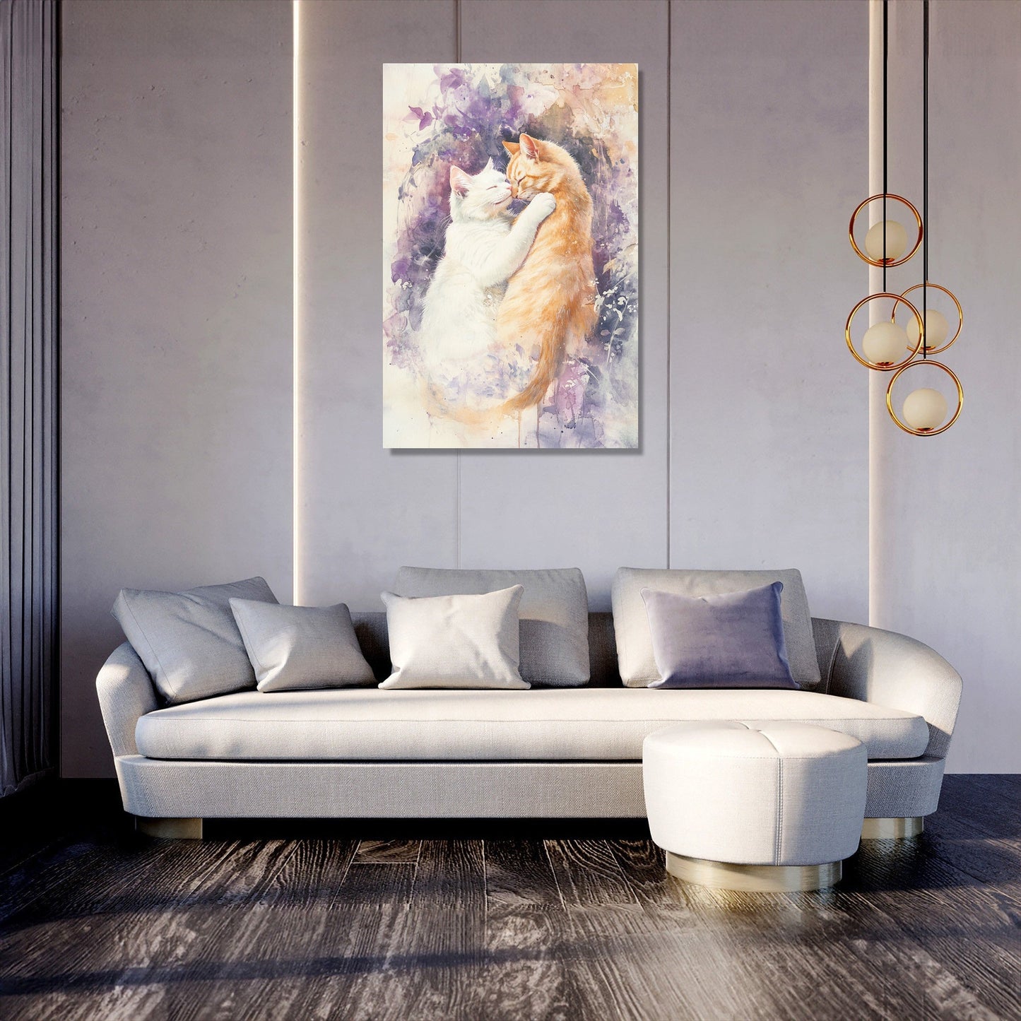 Feline Love on Canvas