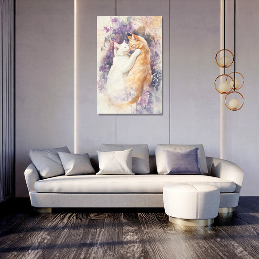 Feline Love on Canvas