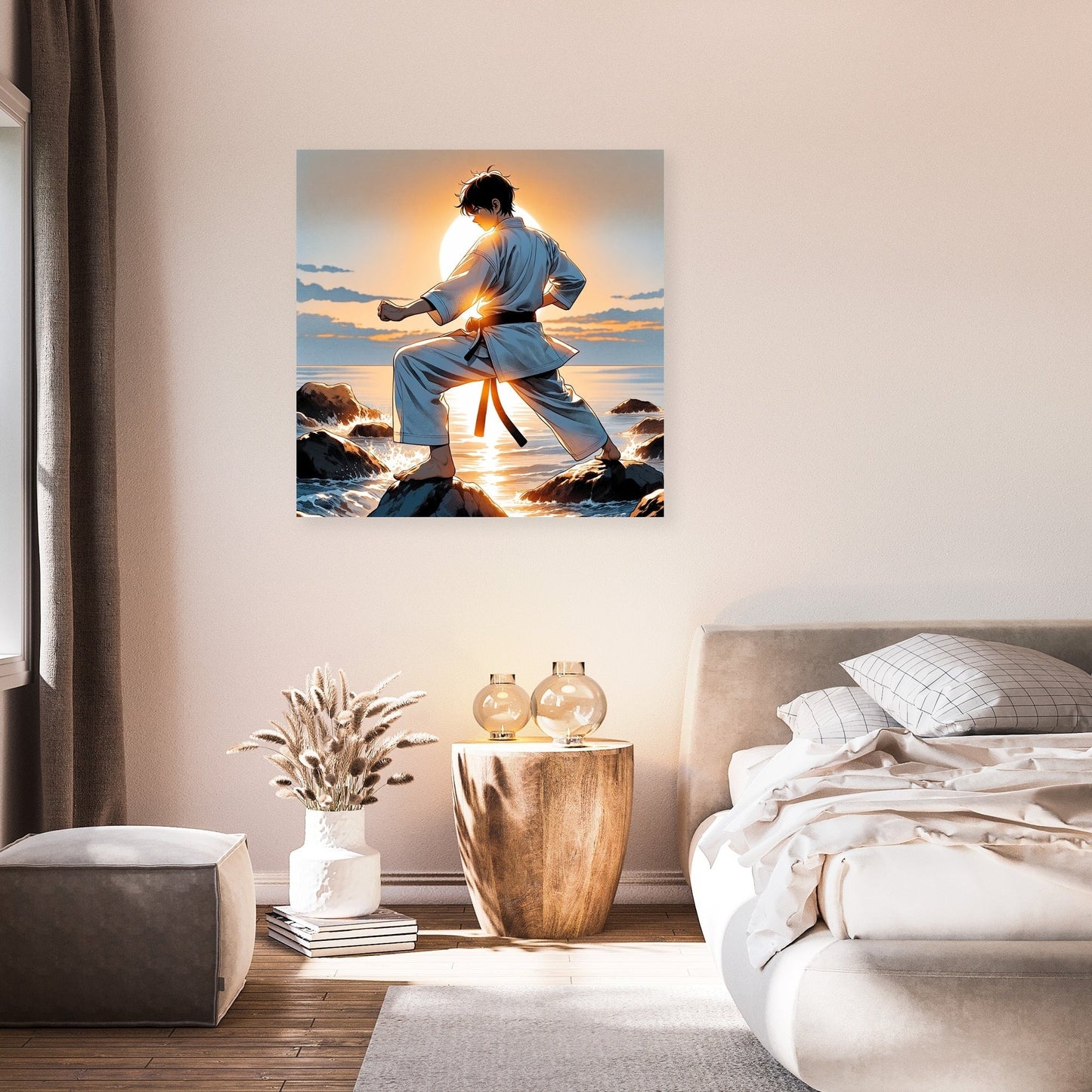 Karateka Sunrise Canvas
